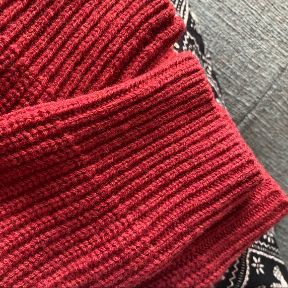 MUJI YAK WOOL BLEND RIB KNIT MOCKNECK SWEATER - Picture 5 of 5